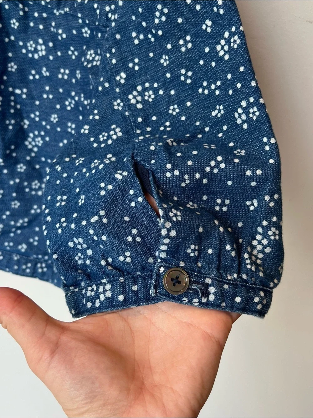 Free People Women's Wild Heart Blue & White Dot & Floral Printed Crop Top - 6